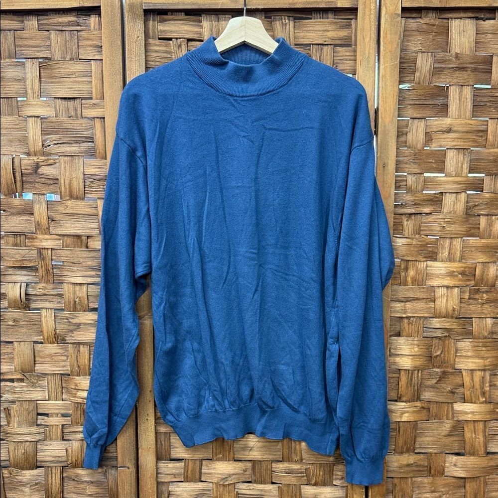 Vintage Modango Italy Men's Blue Sweater
